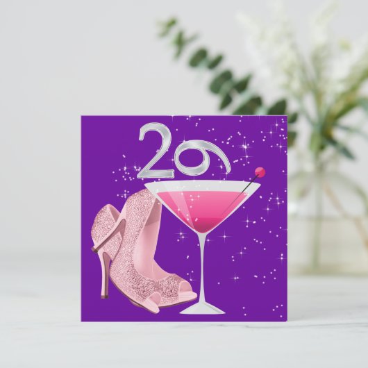 29 AGAIN BIRTHDAY Party Invitation by SRF 招待状 (スタンド正面)