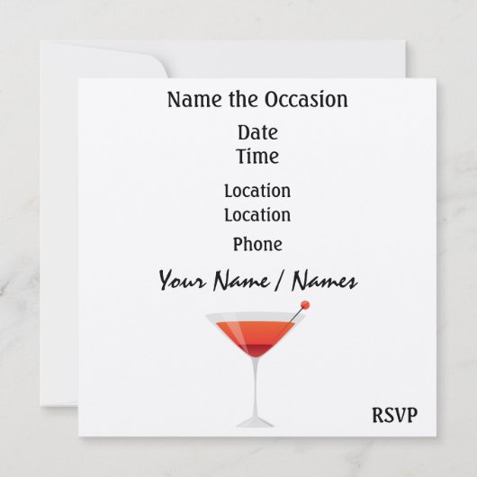 29 AGAIN BIRTHDAY Party Invitation by SRF 招待状 (裏面)