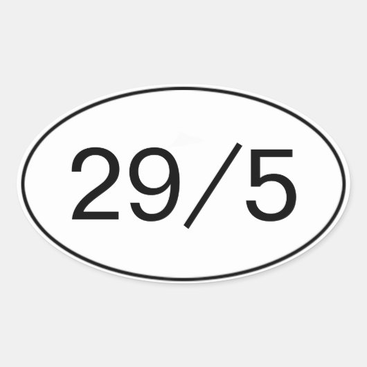 29 in 5シール 楕円形シール (正面)