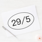 29 in 5シール 楕円形シール (封筒)