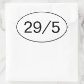 29 in 5シール 楕円形シール (バッグ)