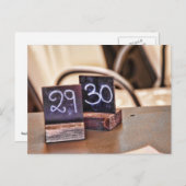 29thまたは30th誕生日はがきイタリアン招待状 ポストカード (正面/裏面)