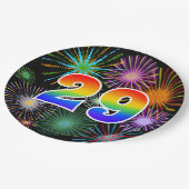 29thイベント - ファンカラフルボールドレインボー29 ペーパープレート (アングル)