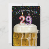 29th誕生日キャンドルパーティの招待状 招待状 (正面)