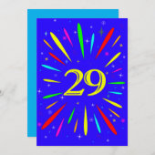 29th誕生日パーティーの招待状の爆発 招待状 (正面/裏面)