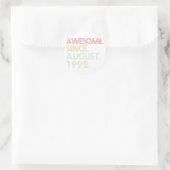 29th Birthday - 29 Years Old Awesome Since August  ラウンドシール (バッグ)