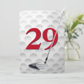 29th Birthday Golf Theme Party 招待状 (スタンド正面)
