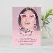 29th birthday invitations Birthday Dinner Photo 招待状 (スタンド正面)