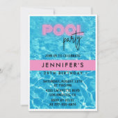 29th birthday invitations Pool Party Summer 招待状 (正面)