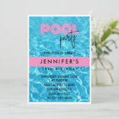 29th birthday invitations Pool Party Summer 招待状 (スタンド正面)