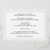 29th Birthday Party —アールデコスタイル「29」 & Name 箔招待状 (裏面)