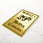 29th Birthday Party – スクリプエレガントト+名前をカスタムする 箔招待状 (回転した状態)