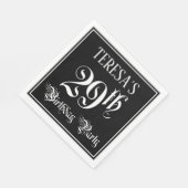 29th Birthday Party – スクリプファンシート+名前をカスタムする スタンダードランチョンナプキン (角)