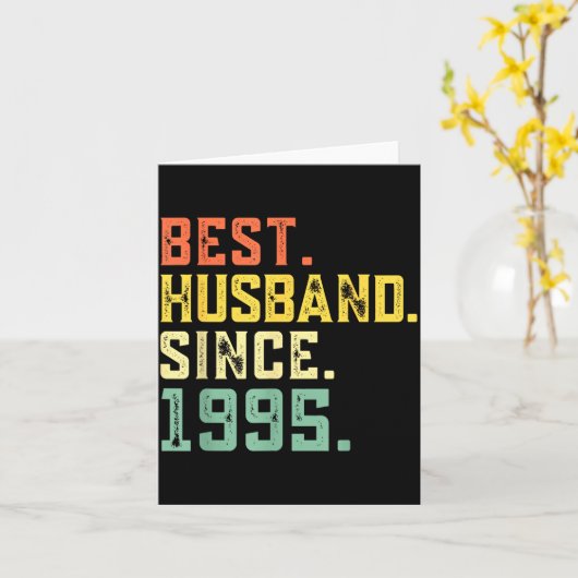 29th Wedding Anniversary Husband Since Design カード (黄色い花)