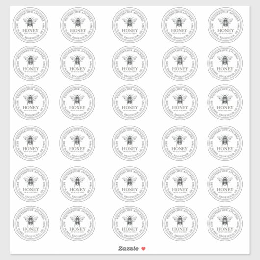 2"あなたの名前はこちら編集可能なホワイトハニージャガービー シール (シート)