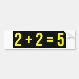 2 + おもしろいな2 = 5 (2つの同輩5と2)ユーモア バンパーステッカー