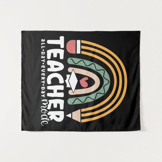 2-おもしろい先生モ教えードの先生用ギフト タペストリー (正面(横))