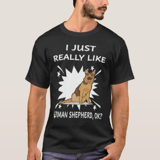 2 ただドイツ+シェパードが好きなの Tシャツ