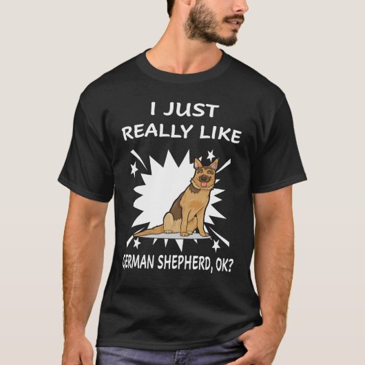 2 ただドイツ+シェパードが好きなの Tシャツ (正面)