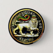 2 ¼の" Judahの硬貨のバッジの円形のエチオピアのライオン 缶バッジ (正面)