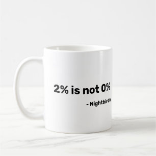 2%は0%ではない2%のナイトバイド コーヒーマグカップ
