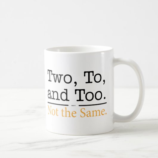 2、へ、および余りに。 同じ コーヒーマグカップ (右)
