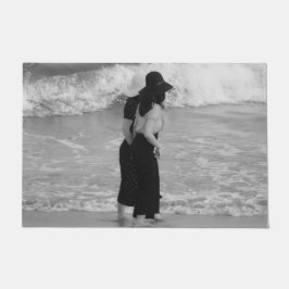 2,アジア,女の子,ビーチ,水,波,ロマンチック, ドアマット