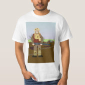 2#イギリスのルイスの射撃手(第1次世界大戦)のTシャツ Tシャツ (正面)