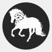 2 – ウスシャツ、馬好きティー、ガールズホース ラウンドシール (正面)