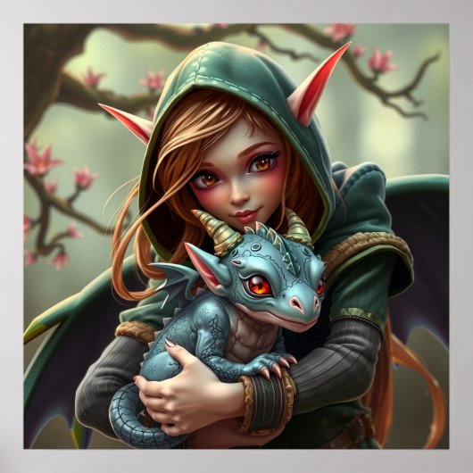 #2 エルフとドラゴンの赤ちゃん ポスター (正面)