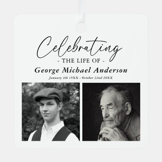 2 エレガント写真祝のThe Lifeの献上品 メタルオーナメント (正面)