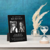 2 エレガント写真「In Loving Memory」の献上品 フォトプラーク (側面)