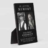 2 エレガント写真「In Loving Memory」の献上品 フォトプラーク (側面)