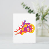 2.オートバイに乗る骸骨 ポストカード (スタンド正面)