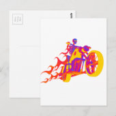 2.オートバイに乗る骸骨 ポストカード (正面/裏面)