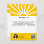 2 | カスタム写真QRサンライズ事業情報カード 招待状 (正面/裏面)