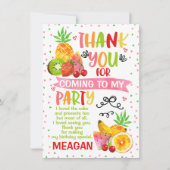 2-カラフルtti Frutti誕生日Thanbjk Youカード 招待状 (正面)