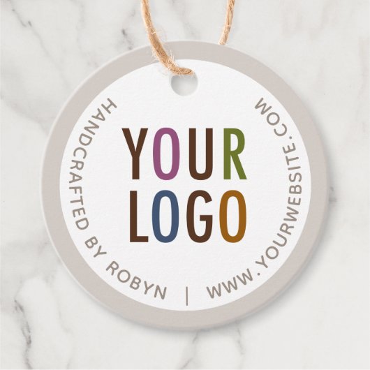 2"クラフトカスタム円丸つるラベル（文字列） フェイバータグ (正面)