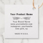 2"クラフトカスタム角つるラベル フェイバータグ (裏面)