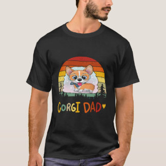 2 コーギー お父さん コーギー Tシャツ