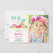 2 – ッティフルーティフルーティ誕生日フルーツサマー 招待状 (正面)