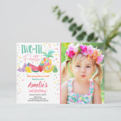 2 – ッティフルーティフルーティ誕生日フルーツサマー 招待状 (スタンド正面)