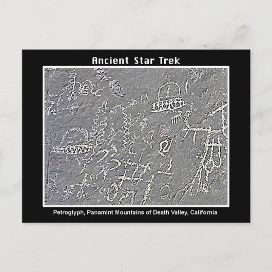 2.デス・バレーのUFOペトログリフ ポストカード (正面)
