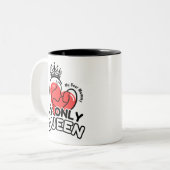 2 – トーンマグカップ11oz :私の唯一のクイーン(黒) ツートーンマグカップ (正面左)