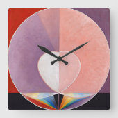 2.ハトによるHilma af Klint スクエア壁時計 (正面)