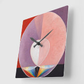2.ハトによるHilma af Klint スクエア壁時計 (傾斜)
