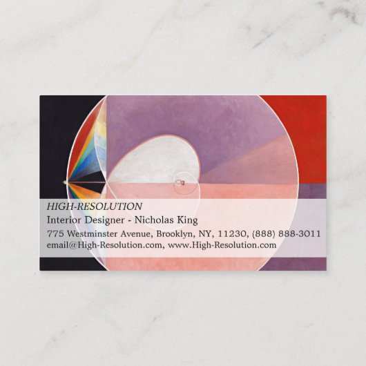 2.ハトによるHilma af Klint 名刺 (裏面)