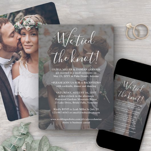 2 フォト ウェディング レセプション ホワイト 招待状