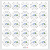 2"メイスンジャーのふたラベルバイオレットジェリービニール シール (シート)