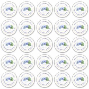 2"メイスンジャーのふたラベルバイオレットジェリービニール シール